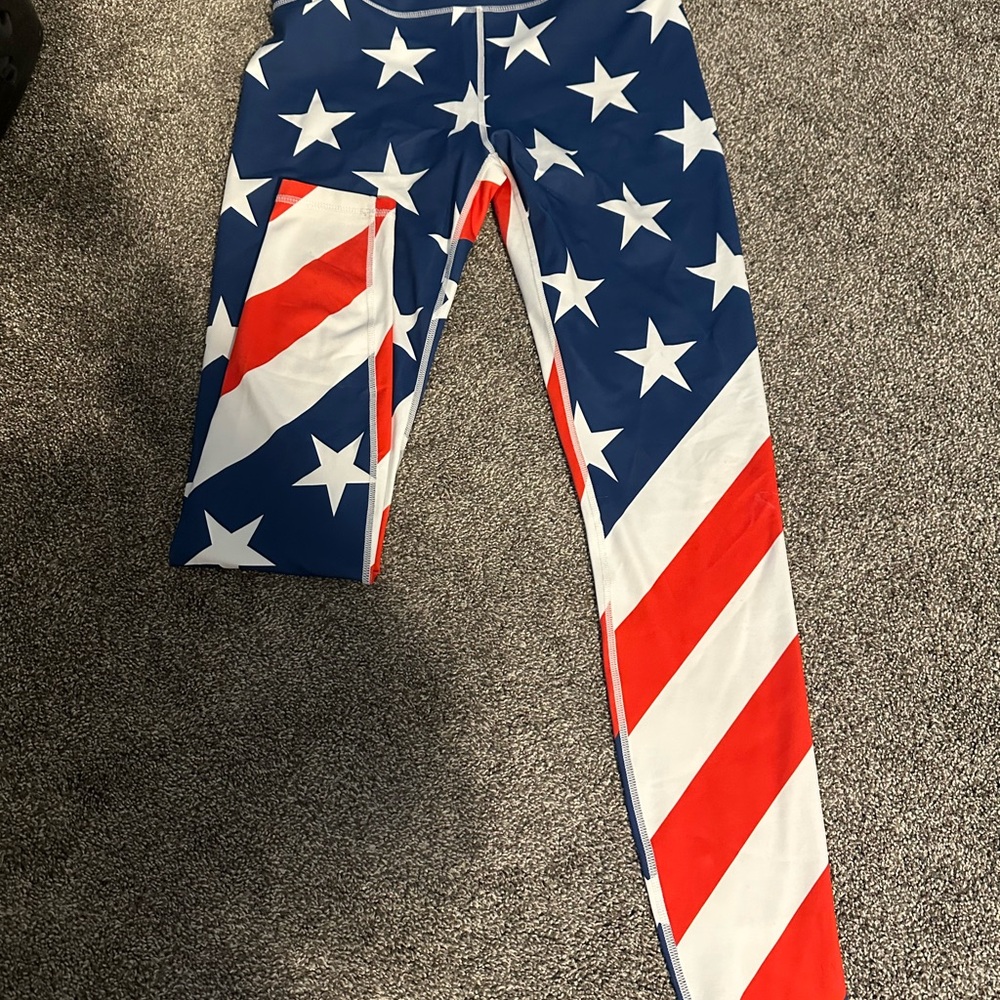 Patriotic Flag Leggings